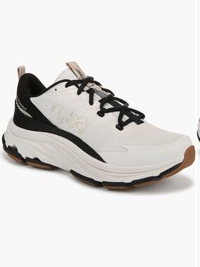 Ryka White Black Gold Gum Devoted RS Walking Sneaker with Gold Details sz 8.5